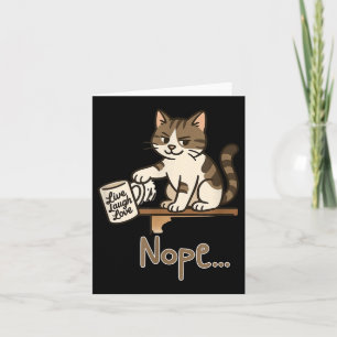 Grappig Nope Cat Design – Cat Swipes – Anti-motiva Kaart