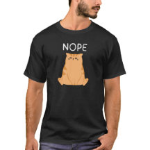 Grappig Nope Kat Grafik T-Shirt