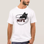 Grappig Nope Koffie Kat Ontwerp T-shirt (Voorkant)