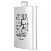 Grappig "Not here to rechter", maatkolf Heupfles (Links)