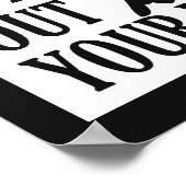 Grappig "not here to rechter" poster (Hoek)