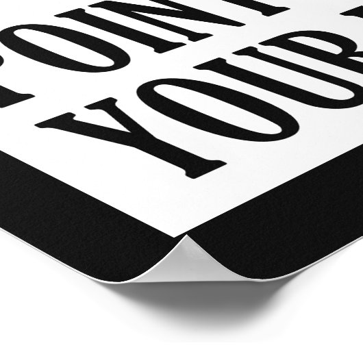 Grappig "not here to rechter" poster (Hoek)