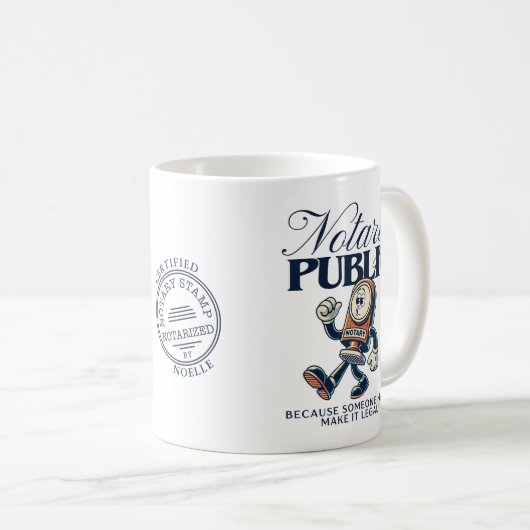 Grappig Notaris Publiek - Gecertificeerd Notaris H Koffiemok (Voorkant rechts)