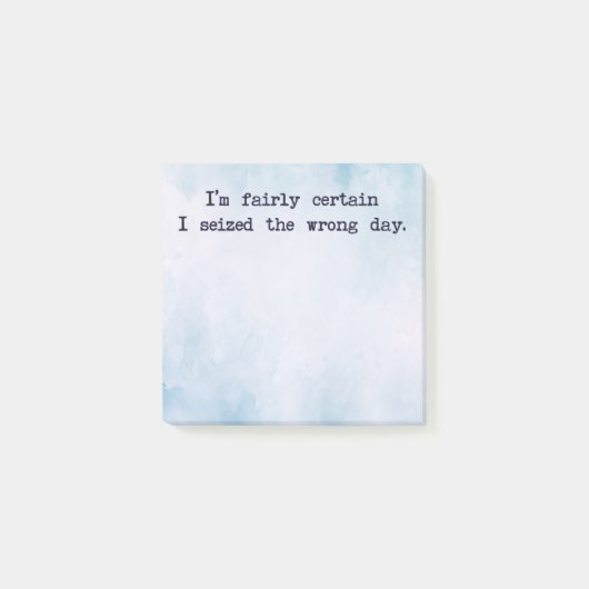 Grappig Notitieblok | Grijp de Dag | Kantoornotiti Post-it® Notes (Voorkant)