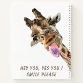 Grappig Notitieboek met afspeelbare Giraffe - Smil (Achterkant)