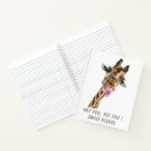 Grappig Notitieboek met afspeelbare Giraffe - Smil (Binnen)