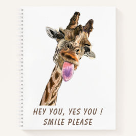 Grappig Notitieboek met afspeelbare Giraffe - Smil