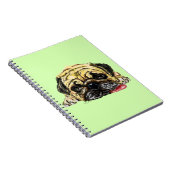 Grappig Notitieboek met Pug Dog - Uw kleuren (Rechterzijde)