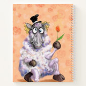 Grappig Notitieboek Romatic Ram met Flower (Achterkant)