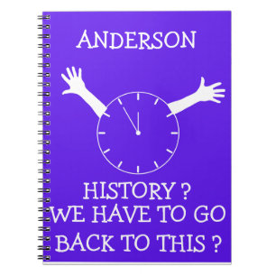 Grappig notitieboek voor geschiedenis