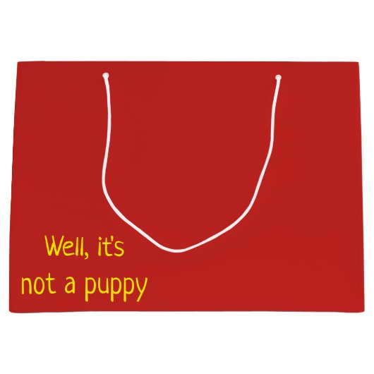 Grappig | Nou, het is geen puppy Groot Cadeauzakje (Voorkant)