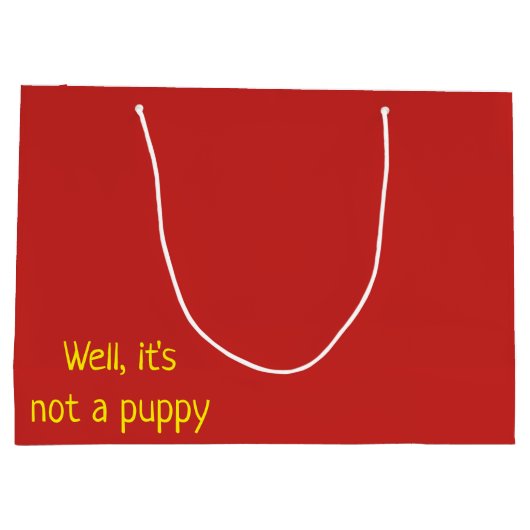 Grappig | Nou, het is geen puppy Groot Cadeauzakje (Achterkant)