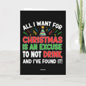 Grappig nuchter  feestdagen kaart (Achterkant)