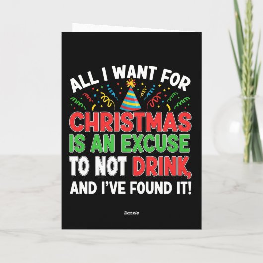 Grappig nuchter  feestdagen kaart (Achterkant)