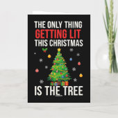 Grappig nuchter kerstfeest feestdagen kaart (Achterkant)