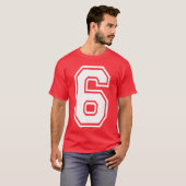 Grappig nummer 6 67 meme kostuum bijpassende groep t-shirt (Voorkant volledig)