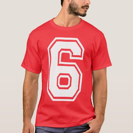 Grappig nummer 6 67 meme kostuum bijpassende groep t-shirt (Voorkant)