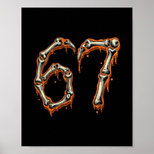 Grappig Nummer 6 67 Meme Kostuum Matching Groep Ha Poster (Voorkant)