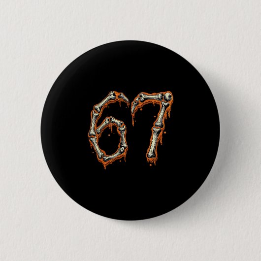 Grappig Nummer 6 67 Meme Kostuum Matching Groep Ha Ronde Button 5,7 Cm (Voorkant)