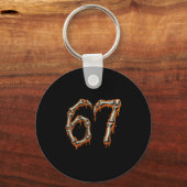 Grappig nummer 6 67 Meme Kostuum Matching Groep Ha Sleutelhanger (Voorkant)