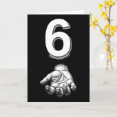 Grappig nummer 6 bijpassend 67 meme kostuum kaart (Gele Bloem)