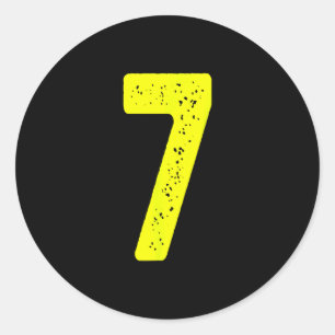 Grappig nummer 7 67 meme kostuum bijpassende groep ronde sticker