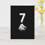 Grappig nummer 7 bijpassend 67 Meme kostuum Kaart (Gele Bloem)