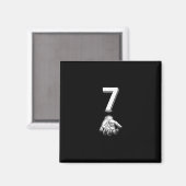 Grappig nummer 7 bijpassend 67 Meme kostuum  Magneet (Voorkant / Achterkant)