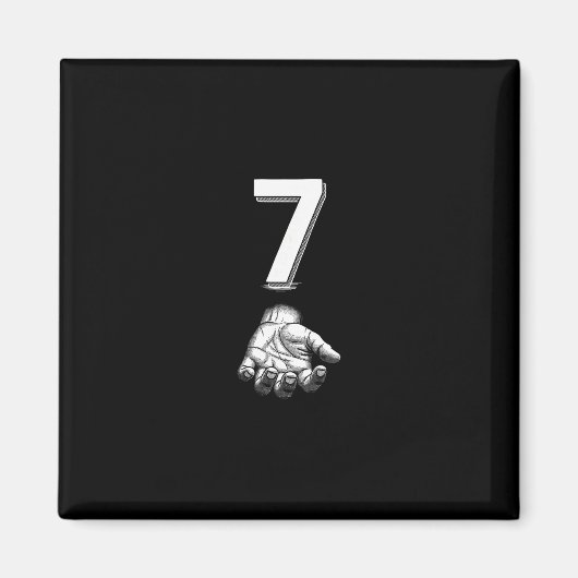 Grappig nummer 7 bijpassend 67 Meme kostuum  Magneet (Voorkant)