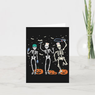 Grappig Nurse Skeleton Halloween Healthcare 1 Kaart
