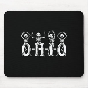 Grappig O-h-i-o State Skelet Ohio Halloween Vintag Muismat