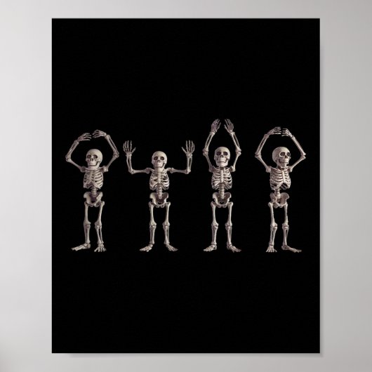 Grappig O-h-i-o State Skeleton Lover Ohio Hallowee Poster (Voorkant)