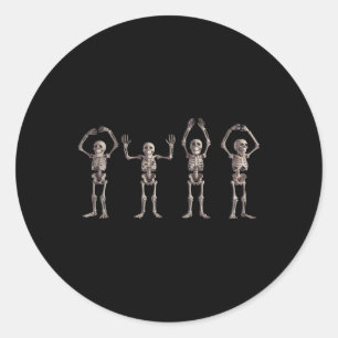 Grappig O-h-i-o State Skeleton Lover Ohio Hallowee Ronde Sticker