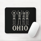 Grappig O-h-i-o State Skeleton Ohio Halloween Vint Muismat (Met muis)