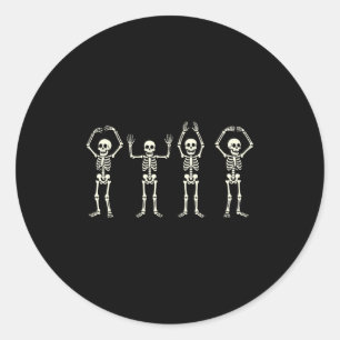 Grappig O-h-i-o State Skeleton Ohio Vintage Hallow Ronde Sticker