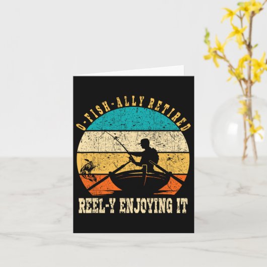 Grappig O-vis-bondgenoot gepensioneerd Reel-y geni Kaart (Gele Bloem)