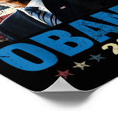 Grappig Obama 2028 Amerikaanse vlag Poster (Hoek)