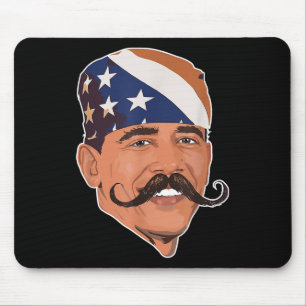 Grappig Obama snor Amerikaans Muismat