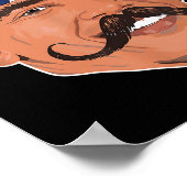 Grappig Obama snor Amerikaans Poster (Hoek)