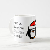 Grappig OCD obsessief kerstmis stoornis koffie mok (Voorkant links)