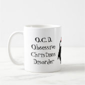 Grappig OCD obsessief kerstmis stoornis koffie mok (Links)