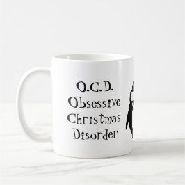 Grappig OCD obsessief kerstmis stoornis koffie mok