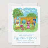 Grappig Oddball Bunny Paasrunch & Egg Hunt Kaart (Voorkant)