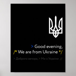 Grappig Oekraïne Russisch Goedenavond Wij Zijn Uit Poster