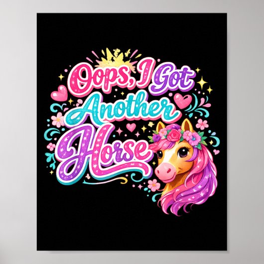 Grappig oeps ik heb weer een paard poster (Voorkant)