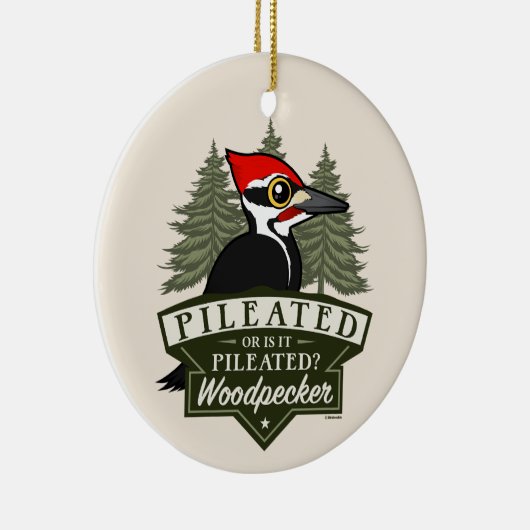 Grappig of is het gepilde specht uitspraak keramisch ornament (Rechts)