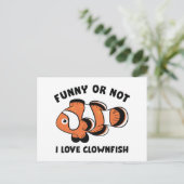 Grappig of niet dat ik van Clownfish hou Briefkaart (Staand voorkant)