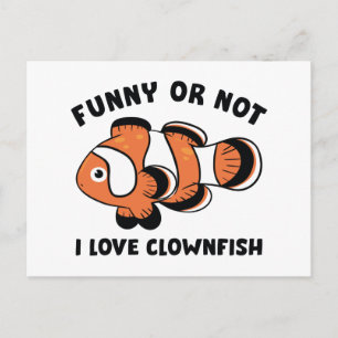 Grappig of niet dat ik van Clownfish hou Briefkaart