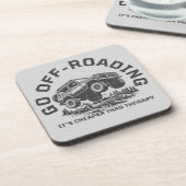 Grappig off-road citaat goedkoper dan therapie bier onderzetter (Linkerzijde)