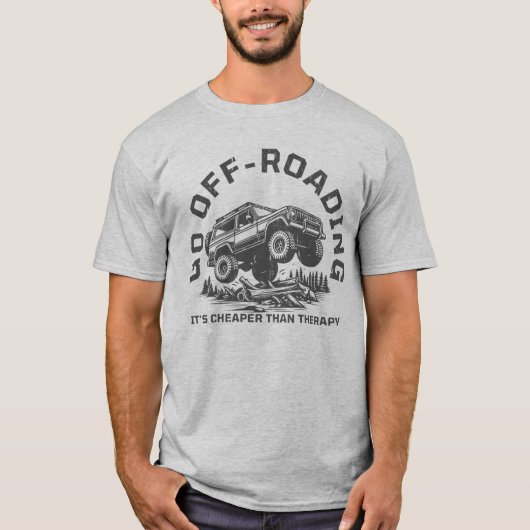 Grappig off-road citaat goedkoper dan therapie t-shirt (Voorkant)